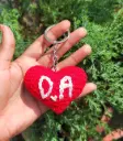Heart keyring with initials 