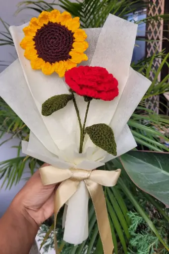 Sunflower and Rose Bouquet
