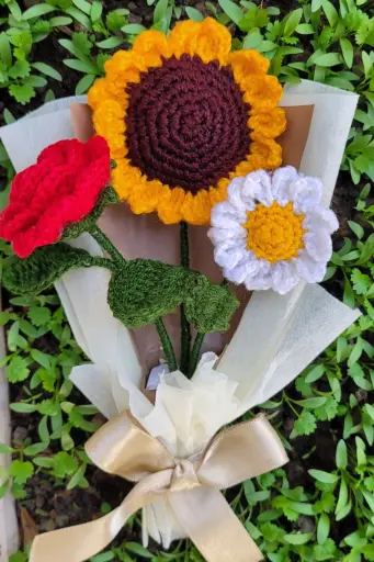 Sunflower-Rose-Daisy Bouquet