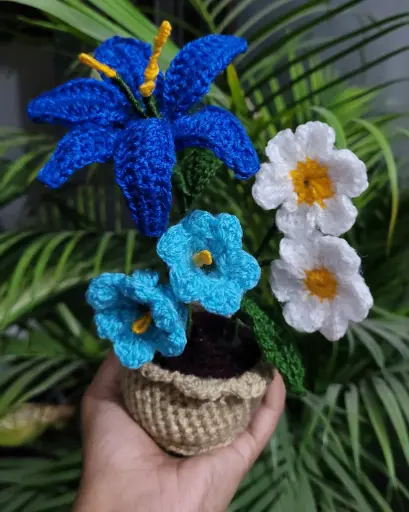 Blue Themed Pot
