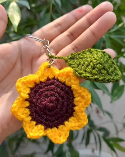 Sunflower Keyring